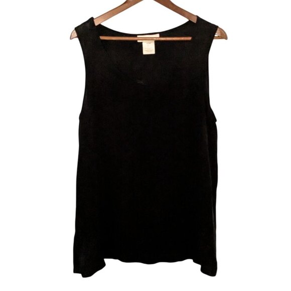 Go>Silk Womens Black Silk Sleeveless V-Neck Blouse Size 3 - Picture 1 of 9